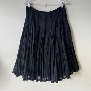 Odille Anthropologie A-Line Full Black Skirt size 6